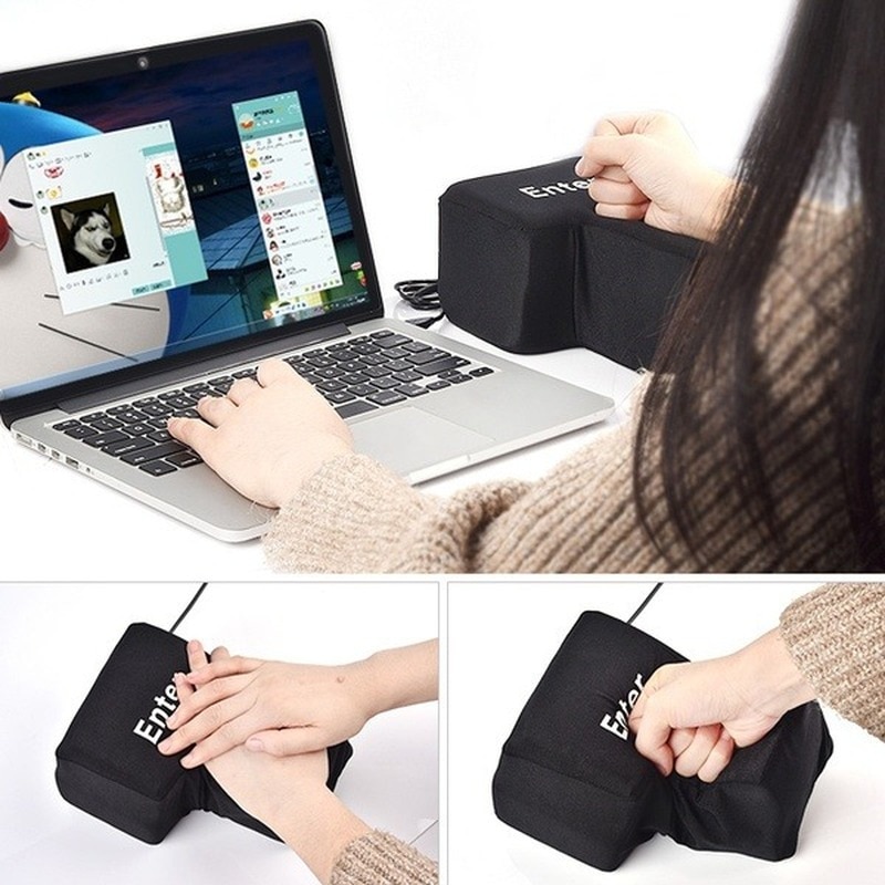 【VisioN Shop】Toys Big USB Big Enter Key Computer Large Enter Key Desktop Pillow Vent Enter Lightweight Office Anti. 