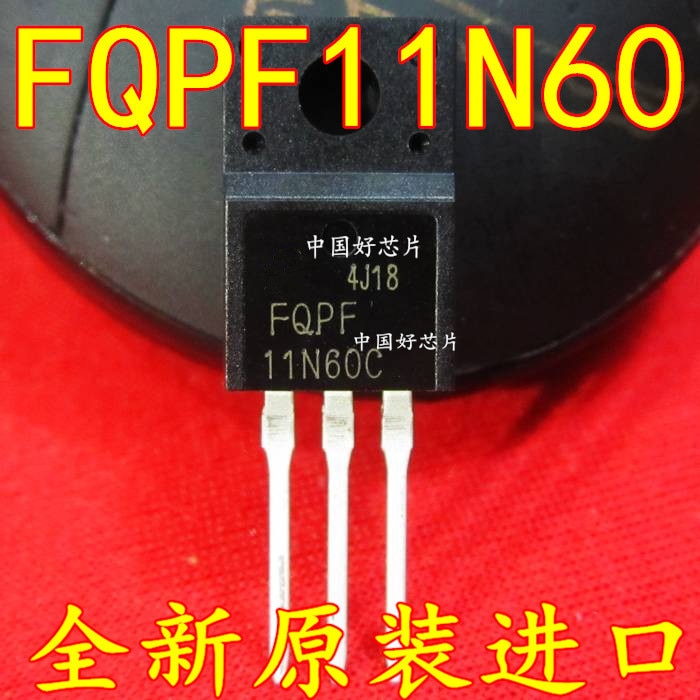 2Pcs- FQPF11N60C FQPF11N60 11N60 1160 600V 11A MOSFET IC TO-220 Package FQPF 11N60 MOS Field Effect Transistor Electrical Circuitry & Parts. 