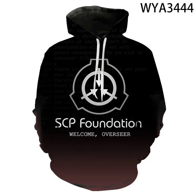 2020 SCP Foundation Secure Contain Protect Fan SCP Wiki Logo Inspired Hoodies Men Women Children 3D Print T-shirts Cool Pullover. 