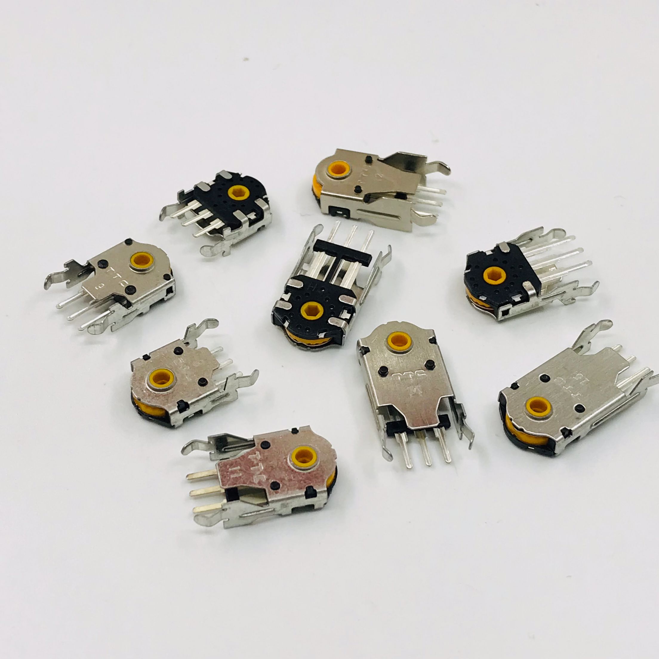 TTC 7mm-8-9mm-10-11-12-13-14-15-16mm New Rotary Mouse Scroll Gold Wheel Encoder With 1.74mm Hole Mark,20-40g Force For PC Mouse. 