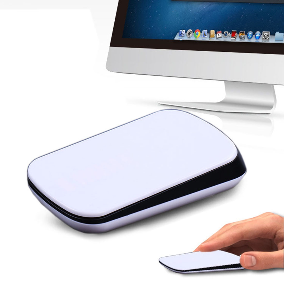 TM-825 2.4GHz 1200 DPI Wireless Touch Scroll Optical Mouse for Mac Desktop Laptop. 