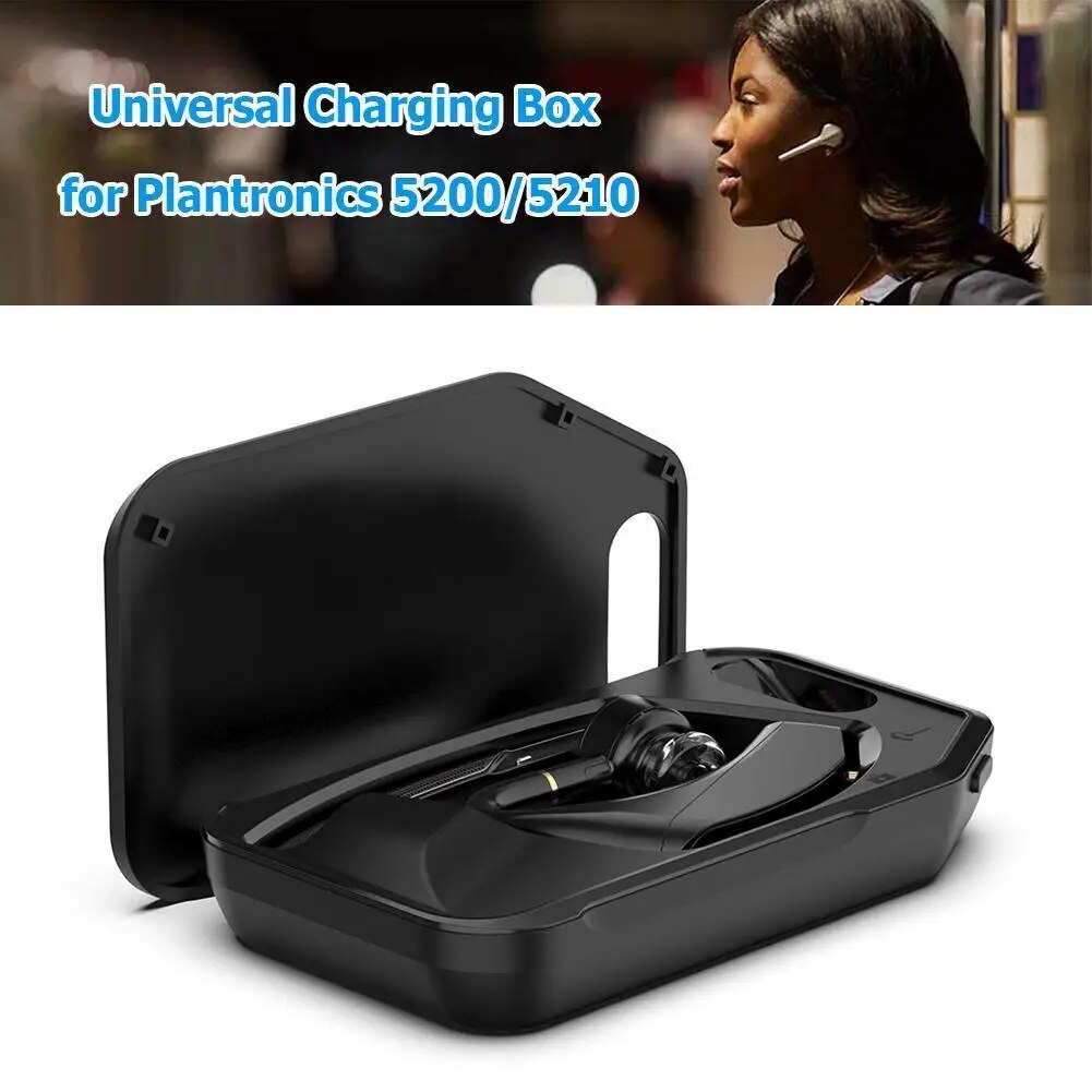 Portable Headphone Charging Case for Plantronics Voyager 5200 5210 Headset Charger Box with USB Cable Lightweight Earphone Part. 