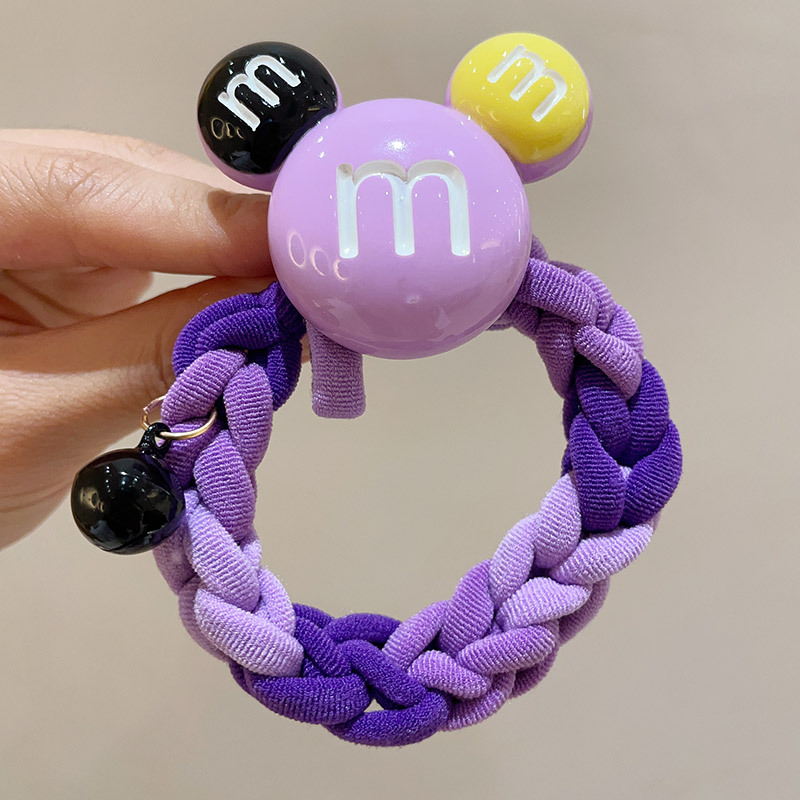 Sanrio Colorful Braided Autumn and Winter Children's Hair Rope Cartoon Cute Girls' Rubber Band Headwear Highly Elastic and Durable Head Rope