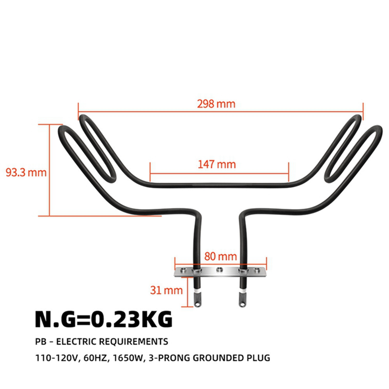 Electric Smoker 1650 W Heating Elements Replacement Parts Accessories for Pit Boss 2 / 3 Digital Control Electric Vertical Smoker US Plug. 