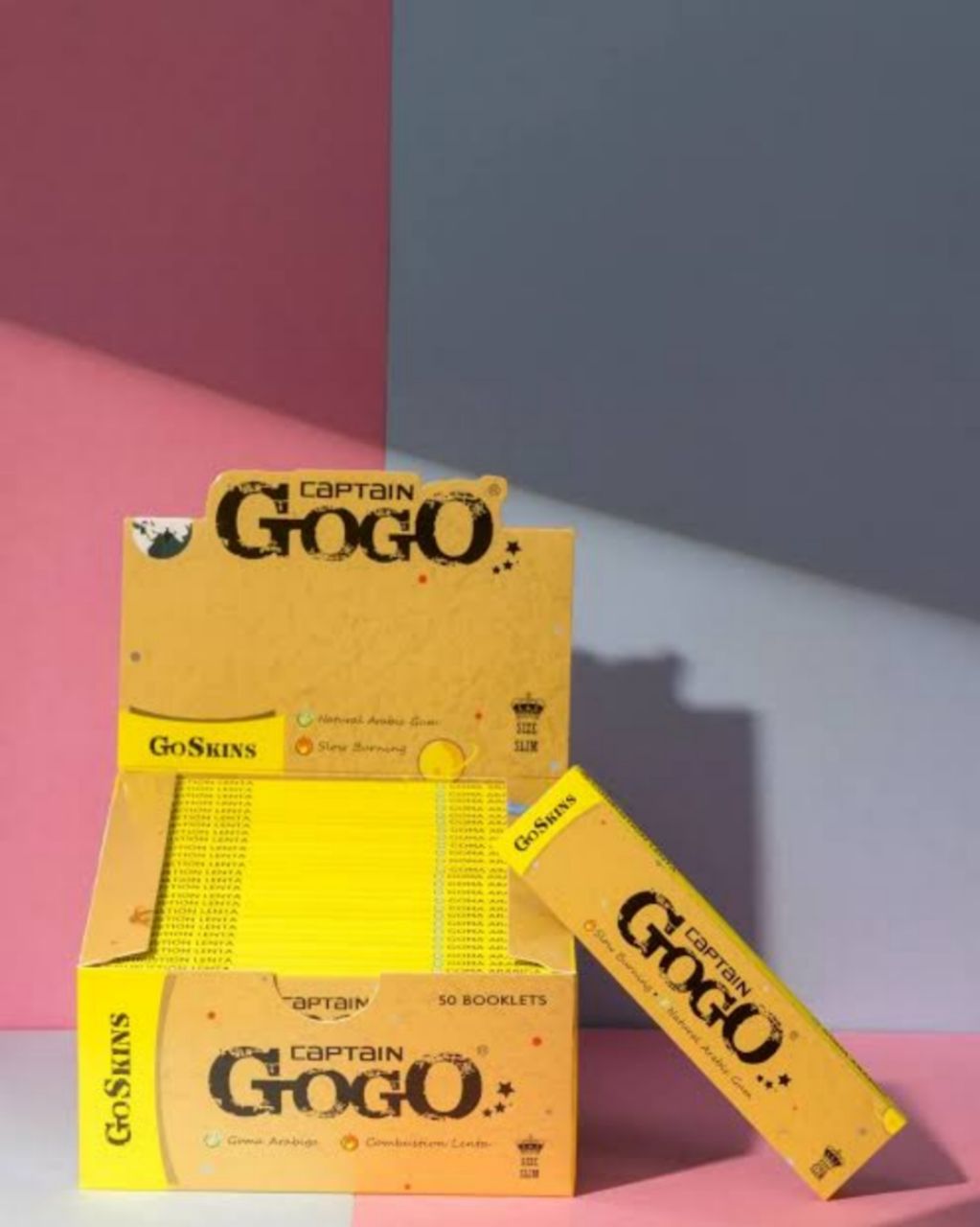 Captain GOGO Full Box Rolloing Paper 22 Packet ( KING SIZE WITH FILTER/ROSE/TIPS)