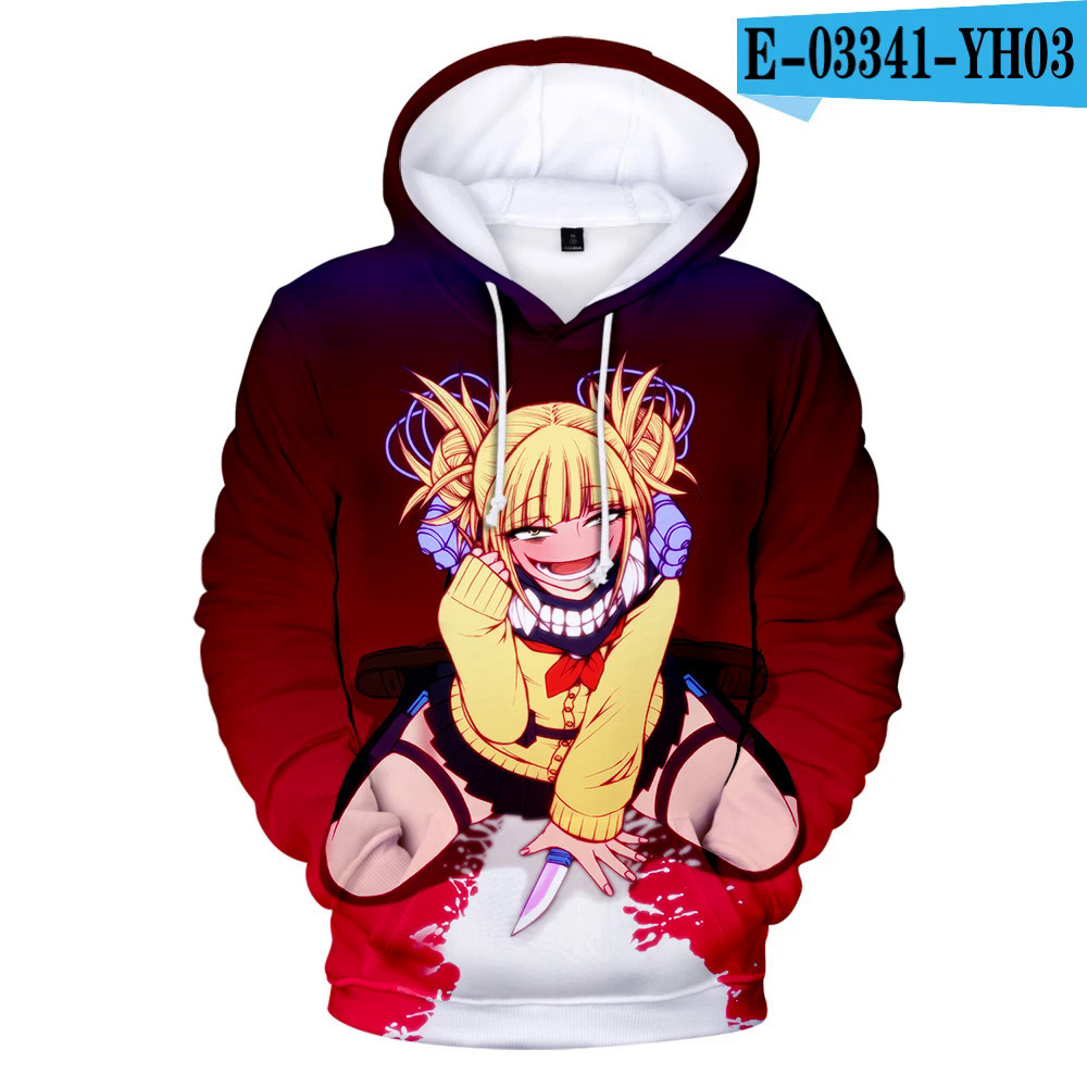 Toga Hoodies 2023 Personality Himiko Toga Hoodies 3D Cartoon