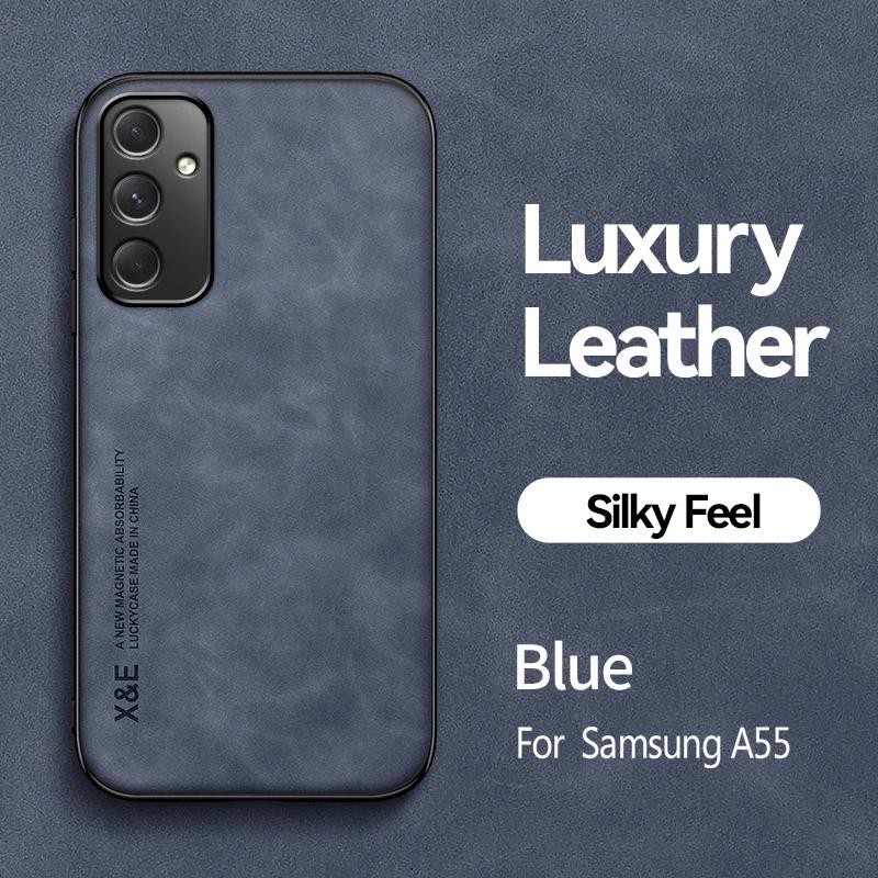 New Phone case Samsung Galaxy A55 5G Samsung Galaxy A25 Back cover Sheepskin Leather Shockproof TPU Car Magnetic Phone Cover