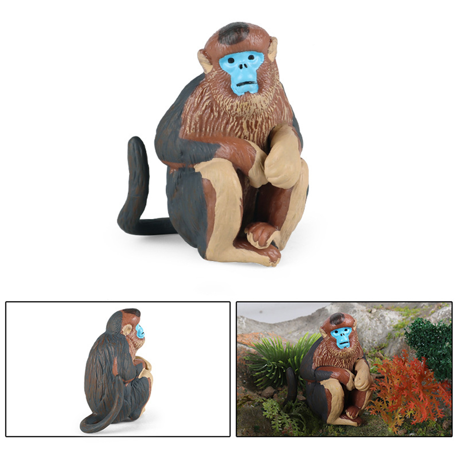 Primate Model Miniature Monkey Figurine Model Desktop Decoration. 