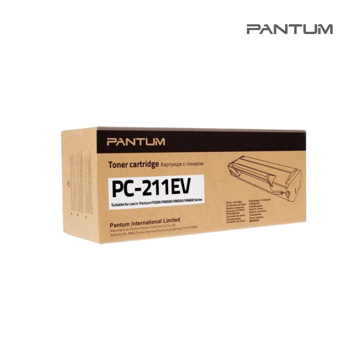Pantam PC211ev Toner - Compatible with P2500, P2500W, M6500NW, M6600NW Laser Printers, High-Quality Printing Solution for Your Office Needs