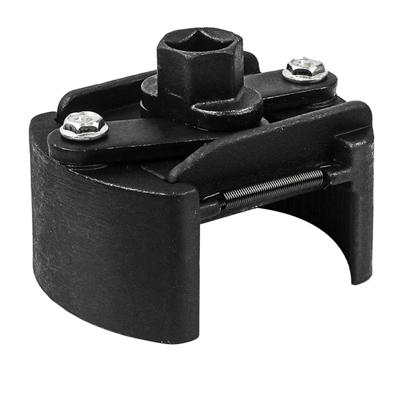 Universal Adjustable Two-Jaws Oil Filter Wrench Filter 60-80mm Filter Wrenches Remover Steel Fuel Cast Two-Claw Black
