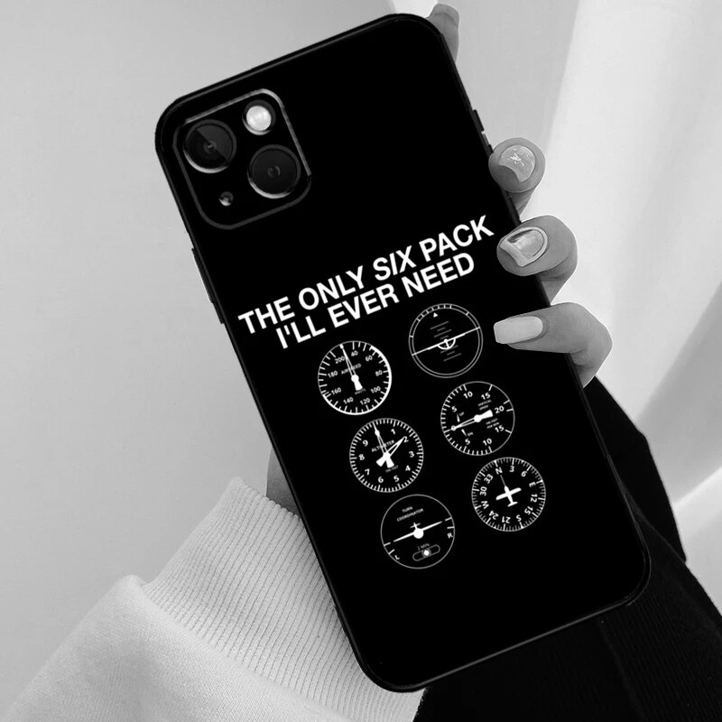Aviation Aeroplane Pilot Cockpit Phone Case For iPhone 11 12 13 14 15 Pro XS Max Mini Cover For iPhone X XR 7 8 Plus Back Case. 