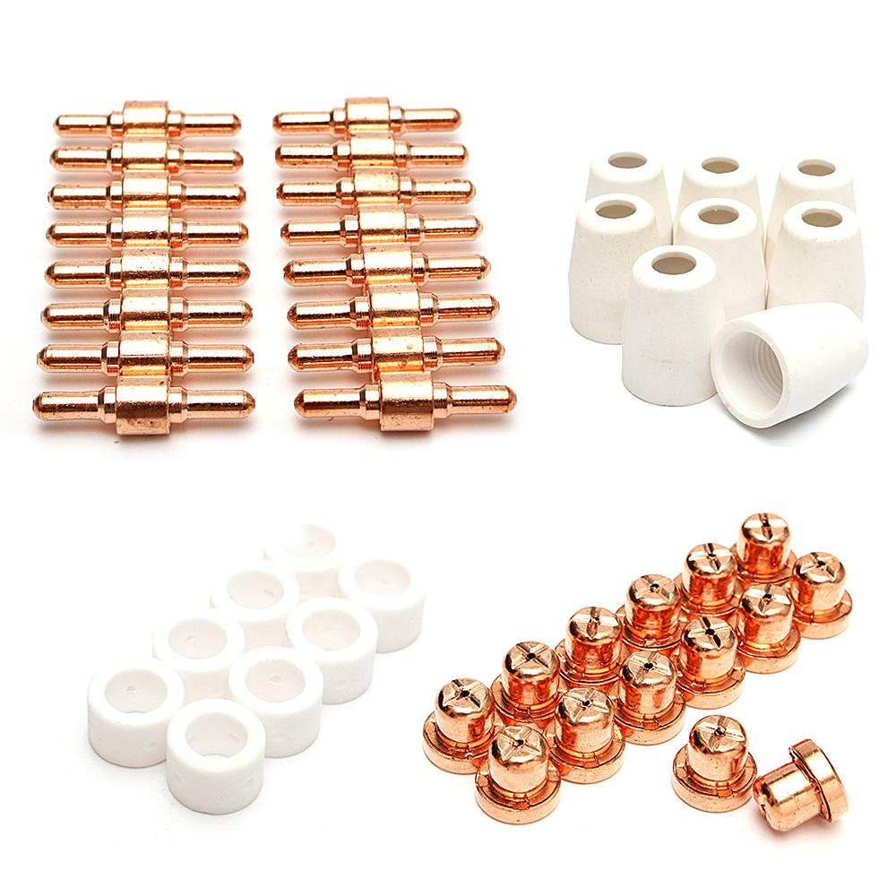 46Pcs Electrodes Tips Nozzles Consumables for Plasma Cutter 40D CUT40 50D CUT50. 