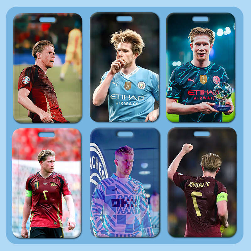 Kevin De Bruyne student meal campus work card, access cartoon bus card holder, Instagram style