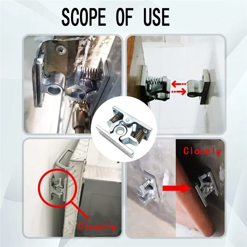 1Pcs Spring Loaded Door Easy Lock Door Easy Lock Aluminium Alloy Door Easy Lock Stop Catch Release Clamp Double Roller Catch (Mp-4). 