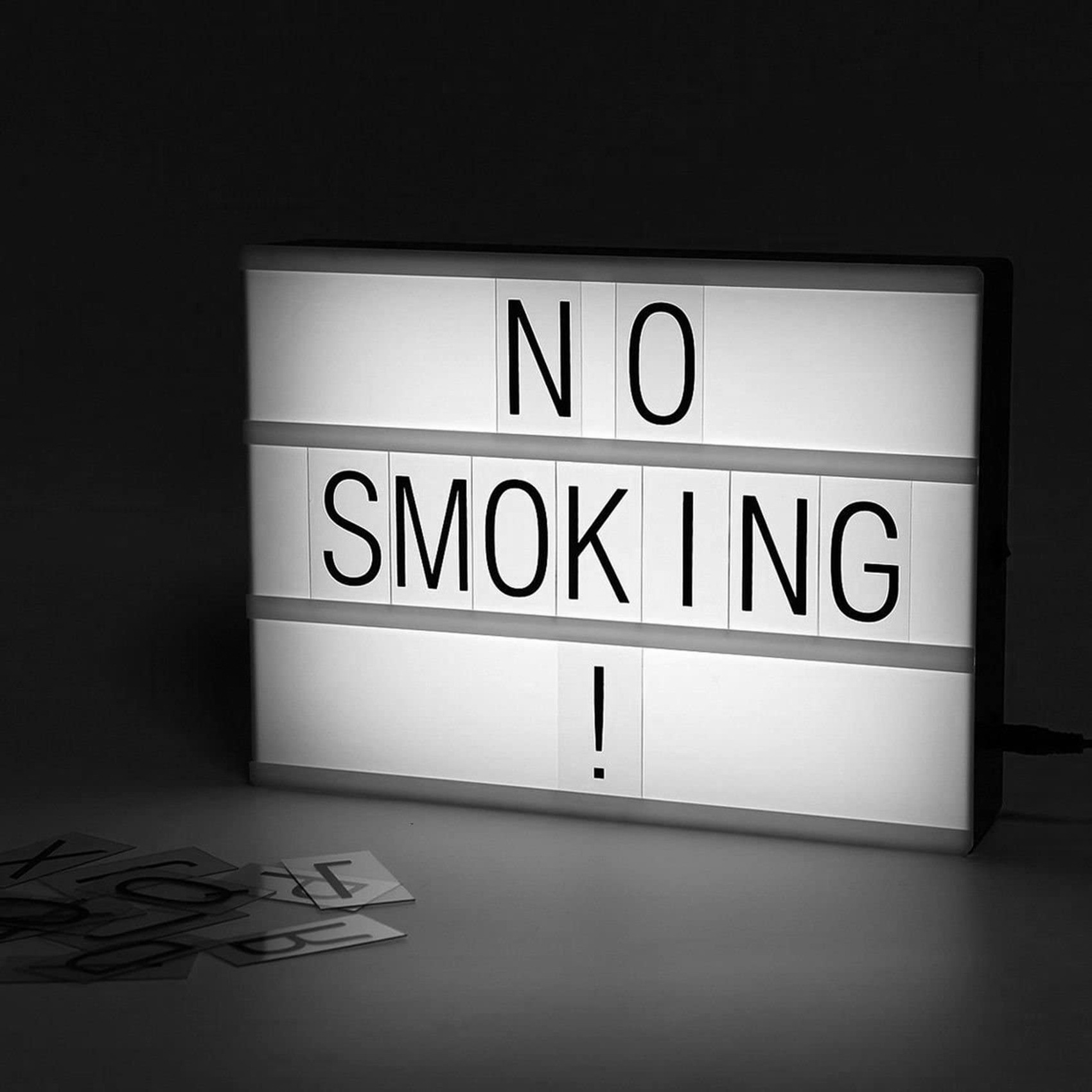 104pcs Cinematic Lightbox Replacement Letters & Numbers Signs black for A4 Light Up Letter Box Sign Message Board 65.4x35mm(LED Light Box is NOT included!!) (Color: Black). 