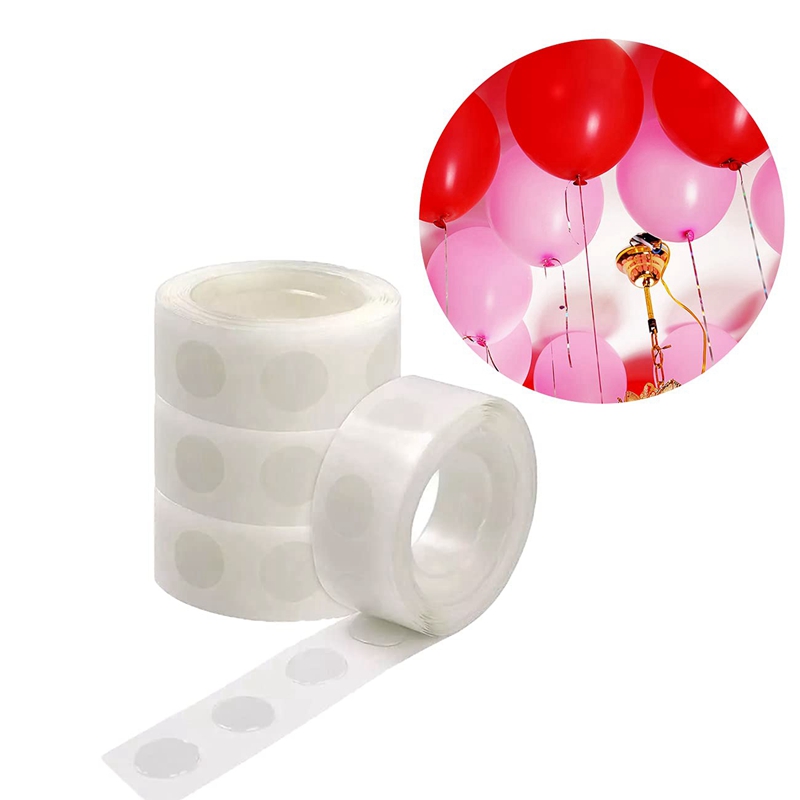 JAERBEE 4 Rolls Glue Point Balloon Glue Removable Adhesive Dots Double Sided Dots of Glue Tape for Balloons for Party Decoration. 