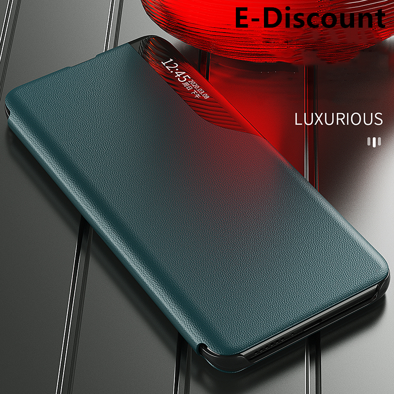 For Samsung Galaxy M53 5G Back Cover Clear Window View Smart Transparent PU Leather Stand Holder Phone case For Samsung M53 5G Flip Back Case. 