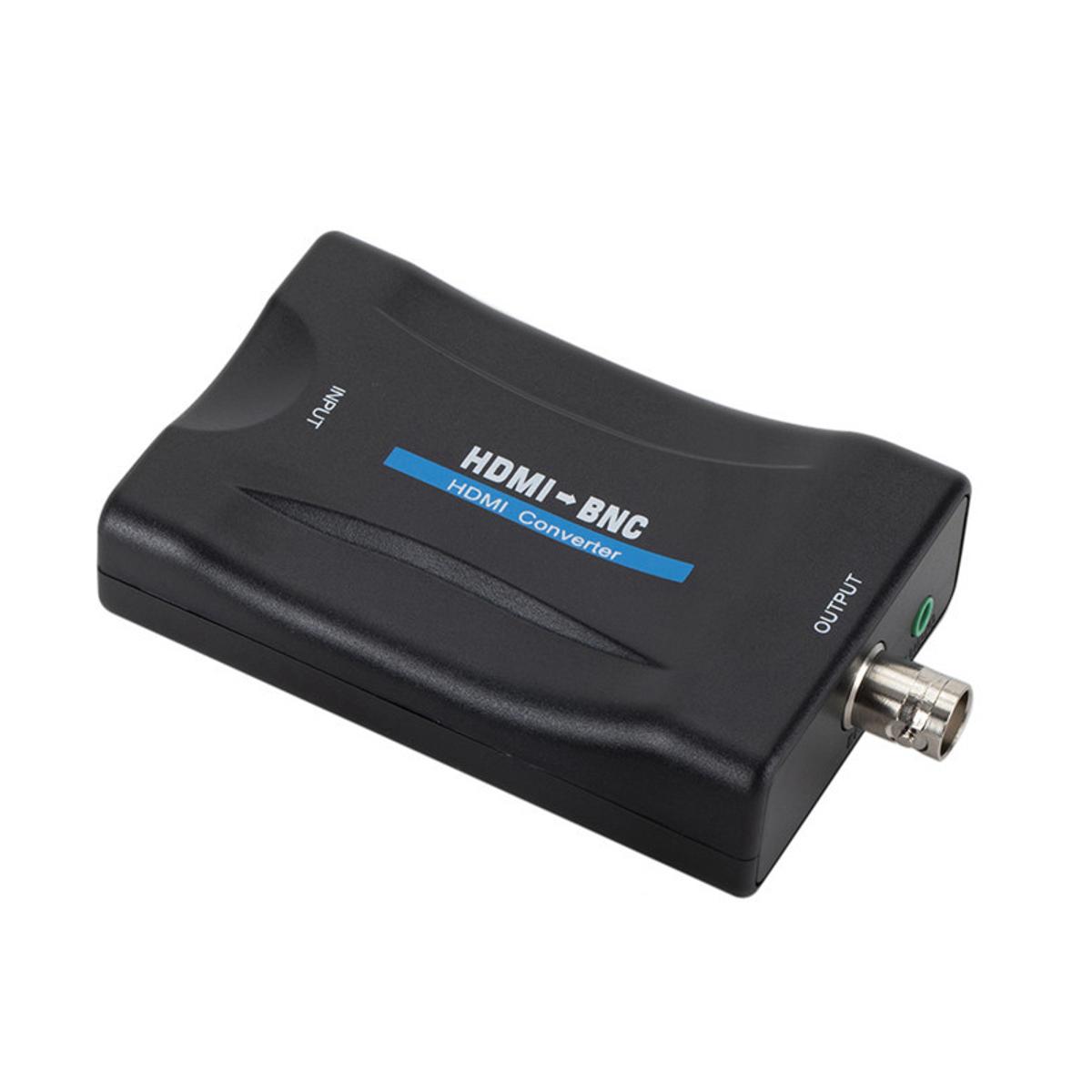 2X HDMI to BNC Video Audio Converter Adapter Compatible PAL/NTSC with USB Power Cord