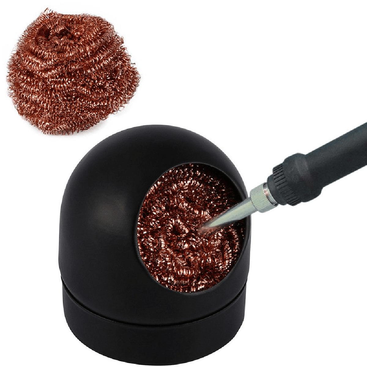 CMT-599B Soldering Iron Tip Cleaner Soldering Iron wire with Electric Soldering Iron Stand Holder Cleaning Steel Ball Mesh Filter Tin Remove