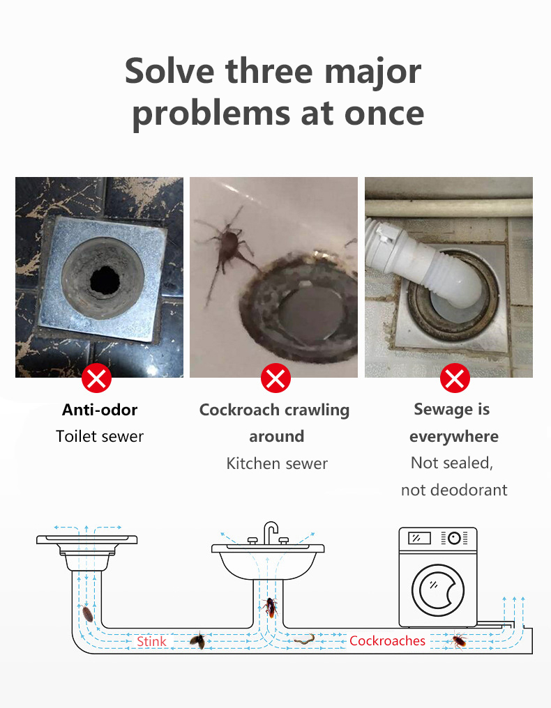 （New）Toilet Deodorant Floor Drain Core Bathroom Inner Core ewer Pet Control ilicone Anti-odor Artifact good effect and eay to ue. 