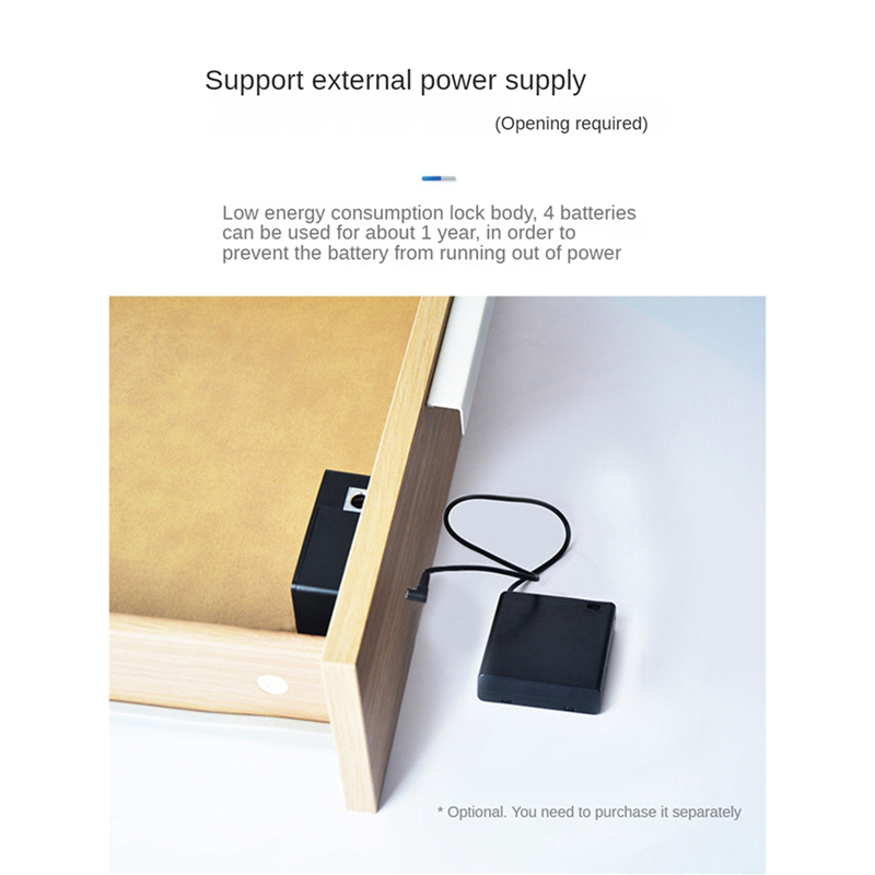 Smart Wood Door Lock Keyless Invisible Electronic Lock IC Card TTlock App Unlock Cabinet Locker Furniture Drawer Lock Durable Easy Install Easy to Use. 