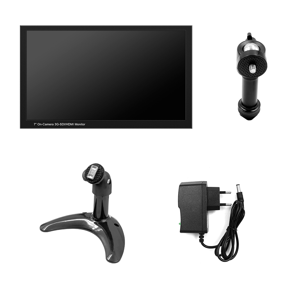 7 Inch Camera Video Monitor Screen Monitor 1920 x 108 HDMI SDI DC Input Output for DSLR Camcorder. 
