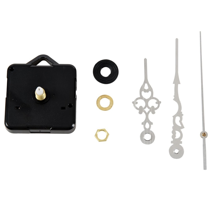 Clock Movement Mechanism With Black Hour Minute Second Hand DIY Tools Kit DIY Design Art Digit Wall Clock. 