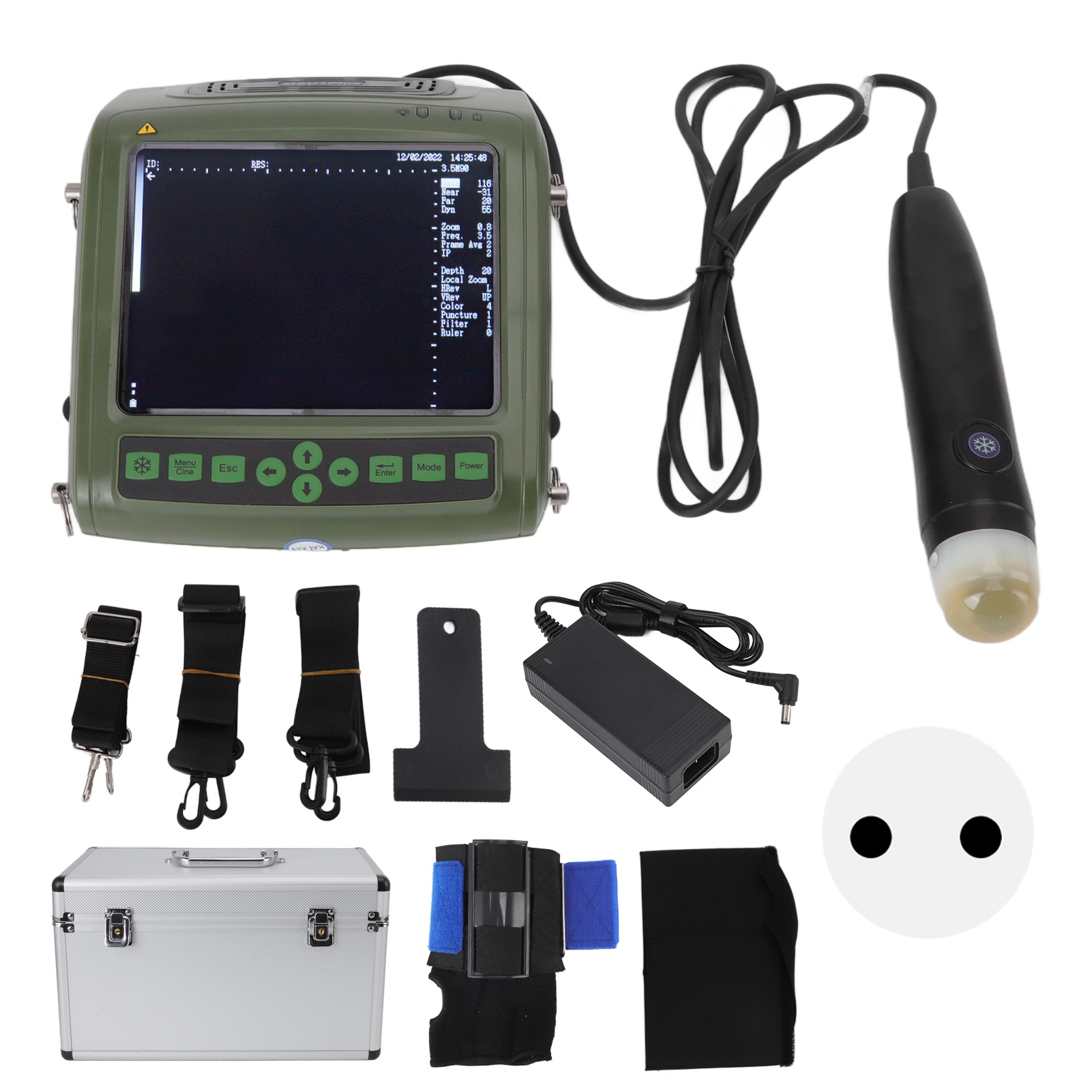 Vet Veterinary Animal Pregnancy Scanner with 5.7 Inch LCD Display Portable Digital Pregnancy Scanner for Sows EU Plug 100-240V. 