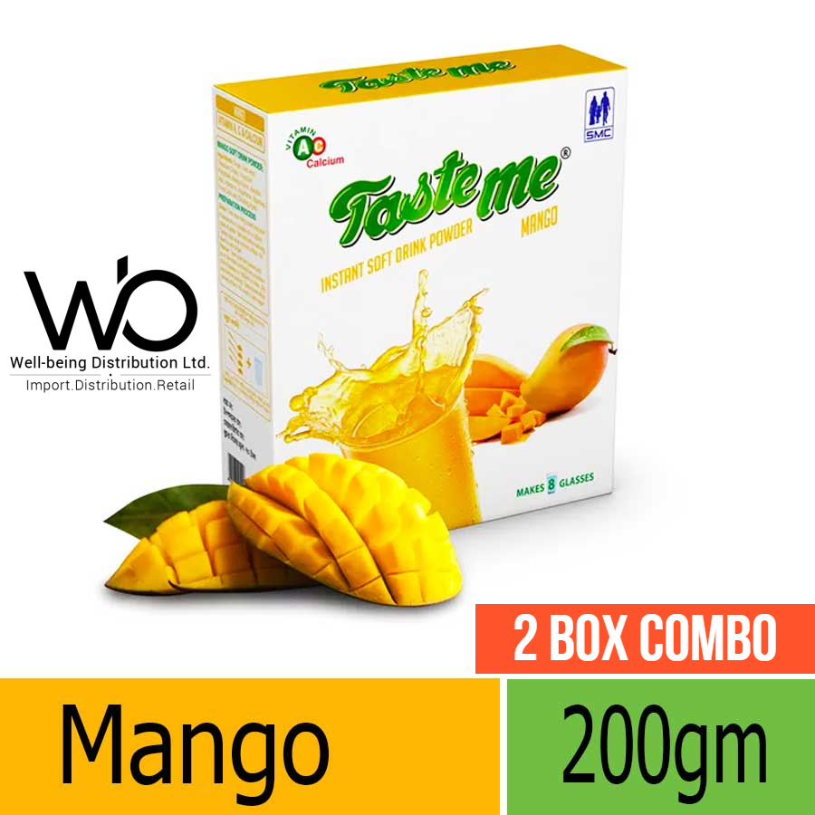 Smc Taste Me Instant Drink Powder - Orange And Mango Flavor Combo - 2 Box Combo - 2 X 200Gm Box. 