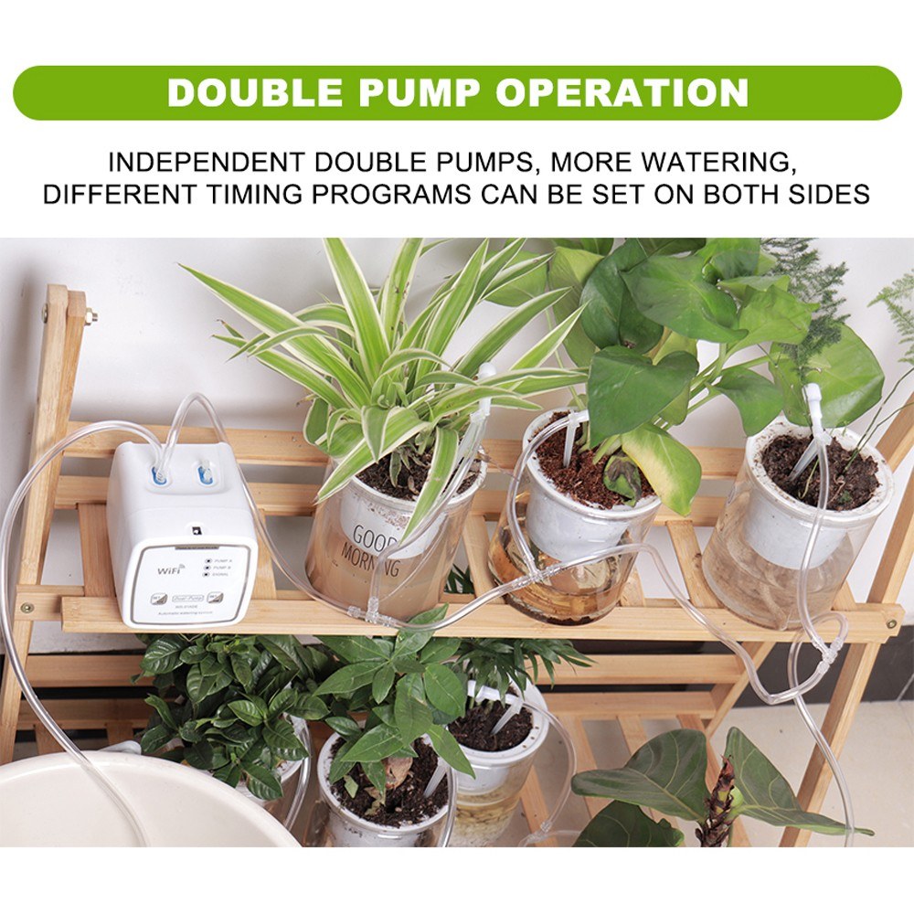 Garden terrace potted flower WIFI intelligent watering device with dual pump timed automatic drip - 02-2. 