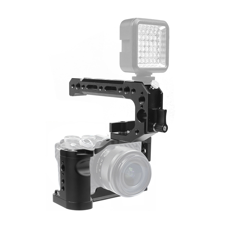 M6 Mark2 Camera Cage Rig Cold Shoe Mount Comfortable Grip w/ Top Handle Grip for Canon EOS M6 Mark II Video Film Vlog Stabilizer. 