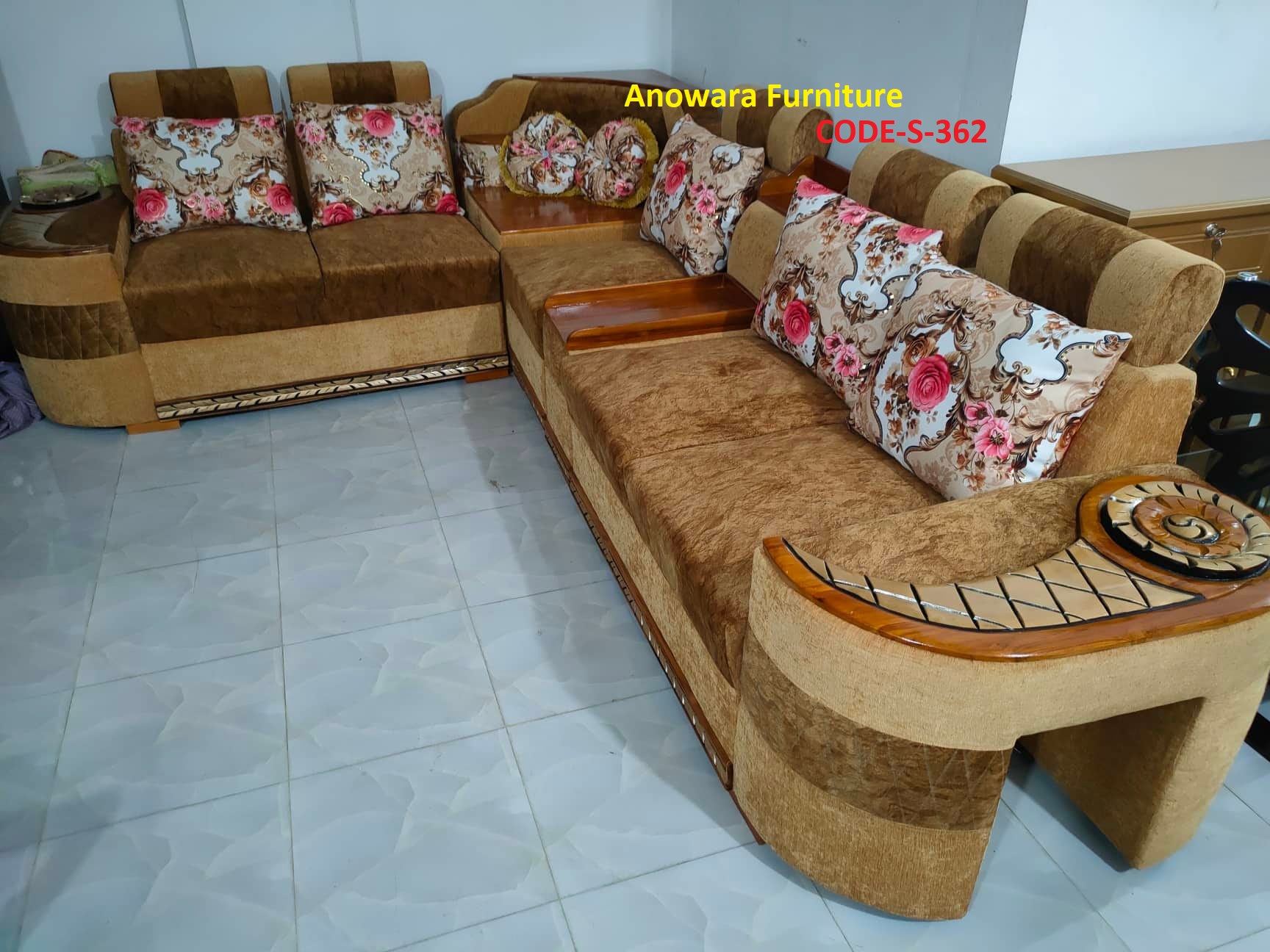 Segun wood deals sofa price