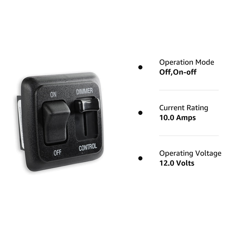12 Volt DC Dimmer Switch Parts For LED, Halogen, Incandescent - RV, Auto, Truck, Marine, And Strip Lighting. 