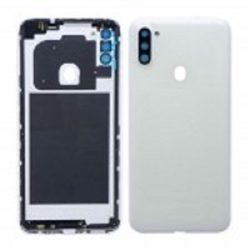 Samsung Galaxy M11 - ( Polycarbonate Plastic ) Casing / Back Shell / Back Panel / Battery Cover / Back Door / Back Replacement Part with Button. 