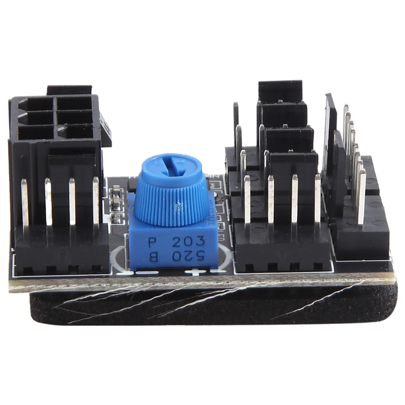 3-Pin 4-Pin Fan Adapter PC Case Cooling Fan Hub with 6-Pin Power Port. 