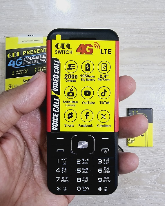 GDL Switch 4G LTE Smart Feature Phone Video Call FB. 