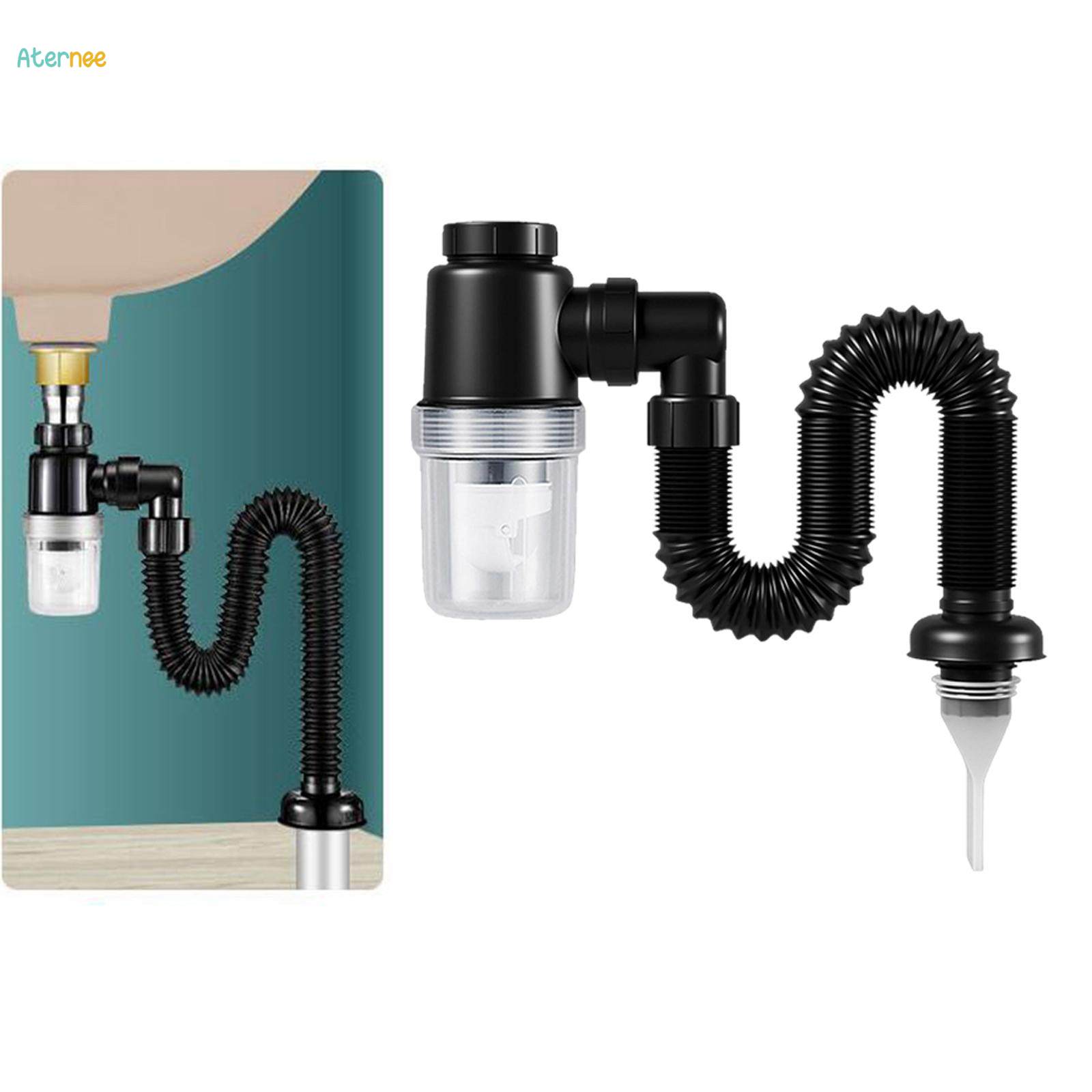 Universal Sink Drain Pipe Set Flexible Easy to Install Adjustable Adapter Expandable Sink Basin Drain for Kitchen Sink Bathroom Replacement. 