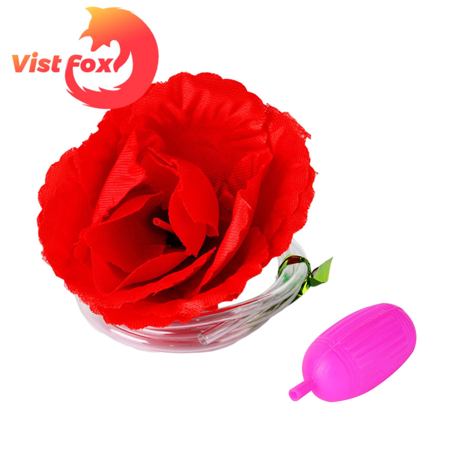 Reusable Squirting Toy Fun Prank Toy Squirting Red Rose for April Fools Day Durable Party Prop Trick Toy. 
