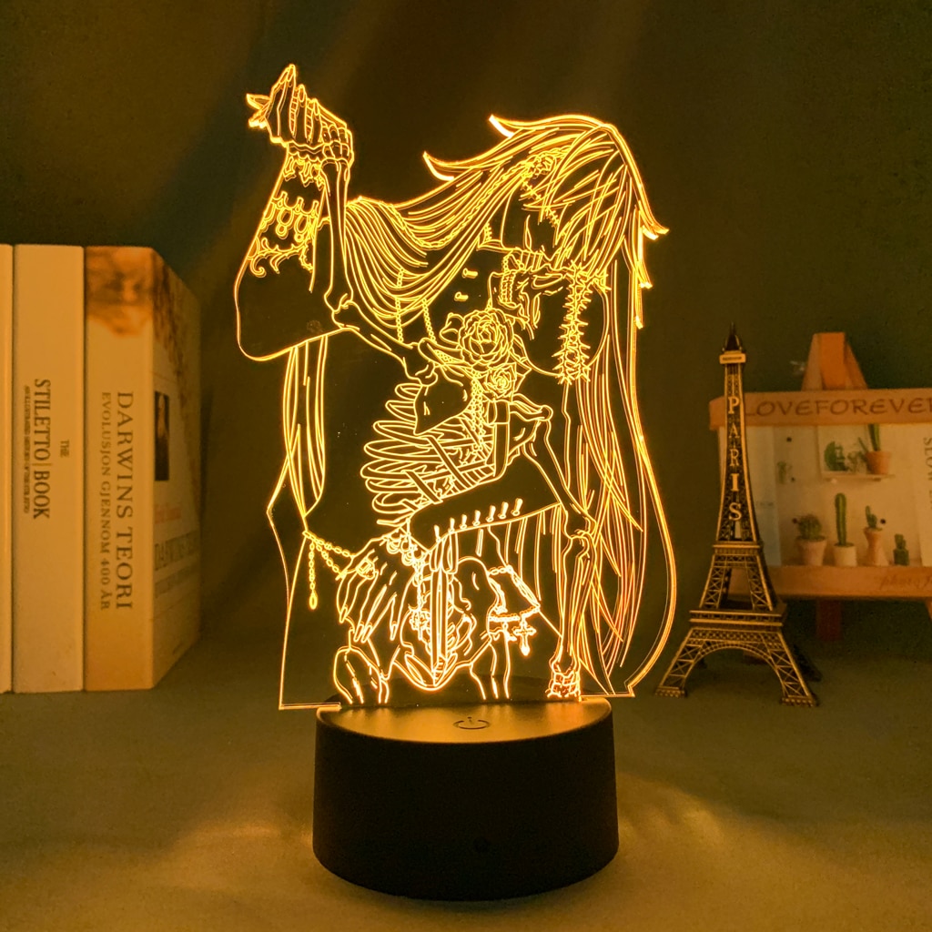Manga Led Light Black Butler Undertaker for Bedroom Decor Night Light Gift Acrylic Anime 3d Lamp Black Butler Room Decor. 
