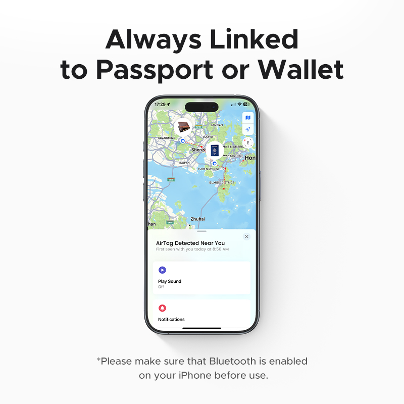 UGREEN IOS Smart Finder FMN Anti-lost Device Card-type Lithium Battery Rechargeable FMN certified for Apple Black. 