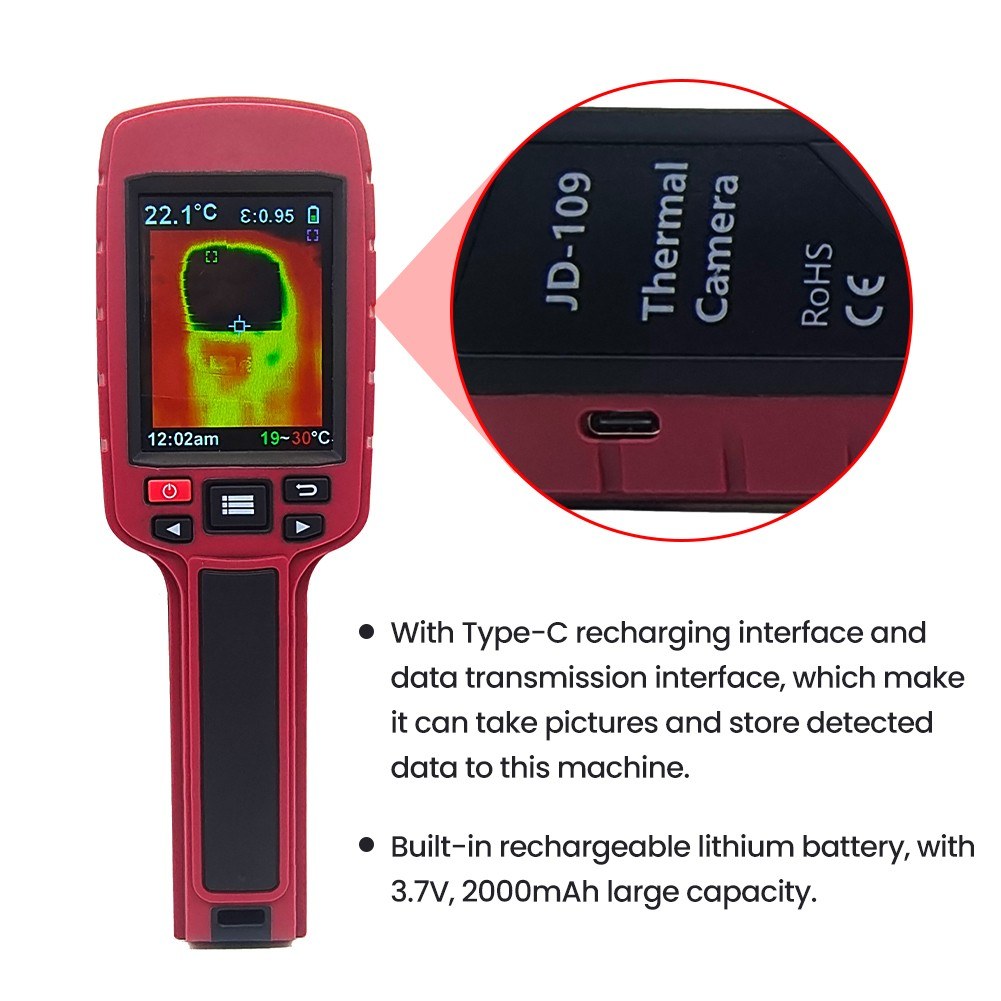 60x60 pixel infrared thermal image thermometer - multicolor. 