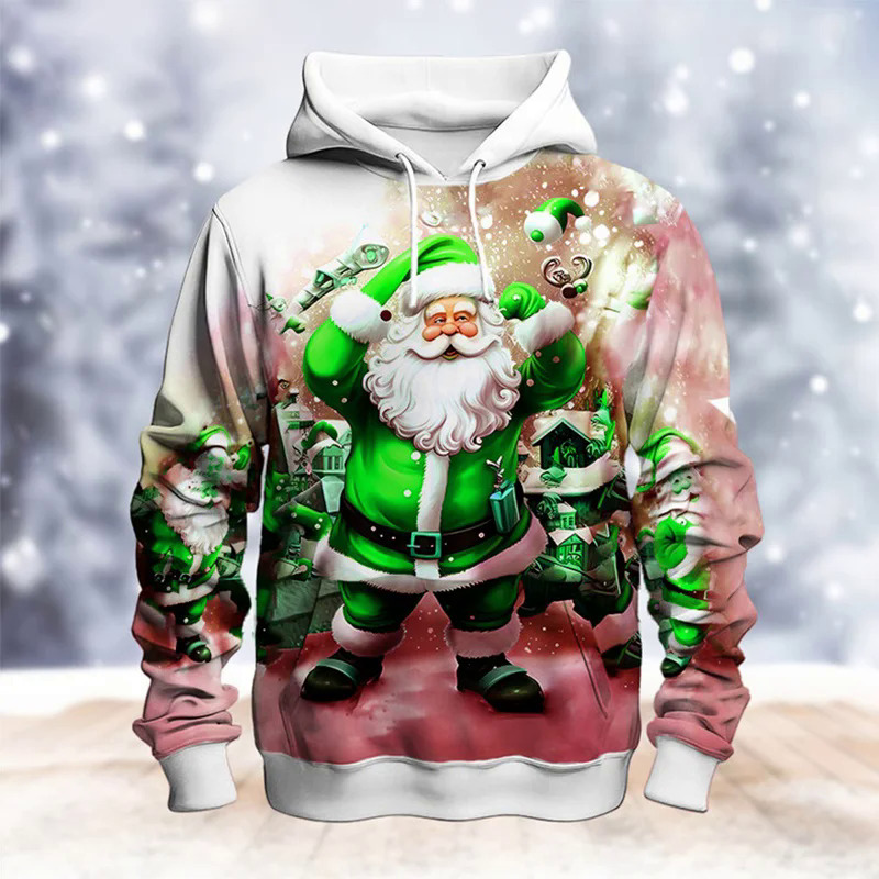 Christmas Hoodie 3D Santa Claus Hooded Sweater Pullovers Men Xmas Gifts Unisex Christmas Daily New in Hoodies Sweatshirts Tops Daraz .bd