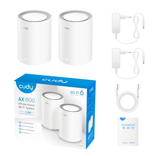 Cudy M1800 Ax1800 Whole Home Mesh Wifi System Duel-Core Router - Router. 