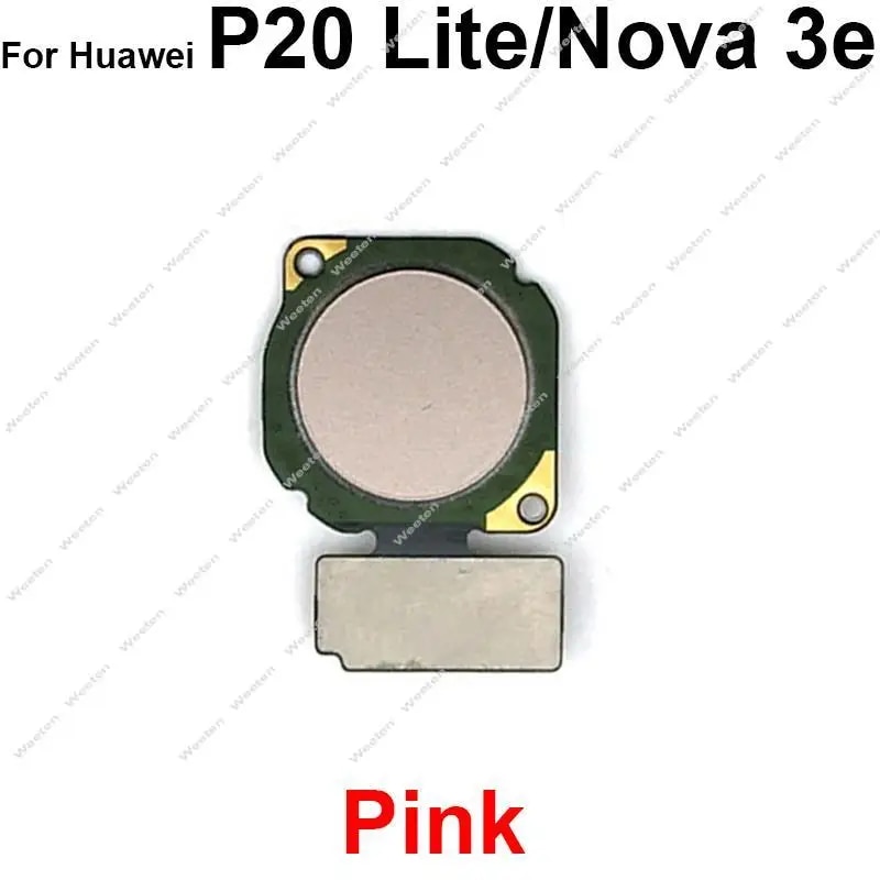 Home Button Fingerprint Sensor For Huawei P20 Lite Nova 3e Return Home Key Sensor Scanner Touch Connecting Flex Cable. 