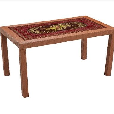 Caino Dinner Table 6 Seat P/L Print Majesty - EB. 