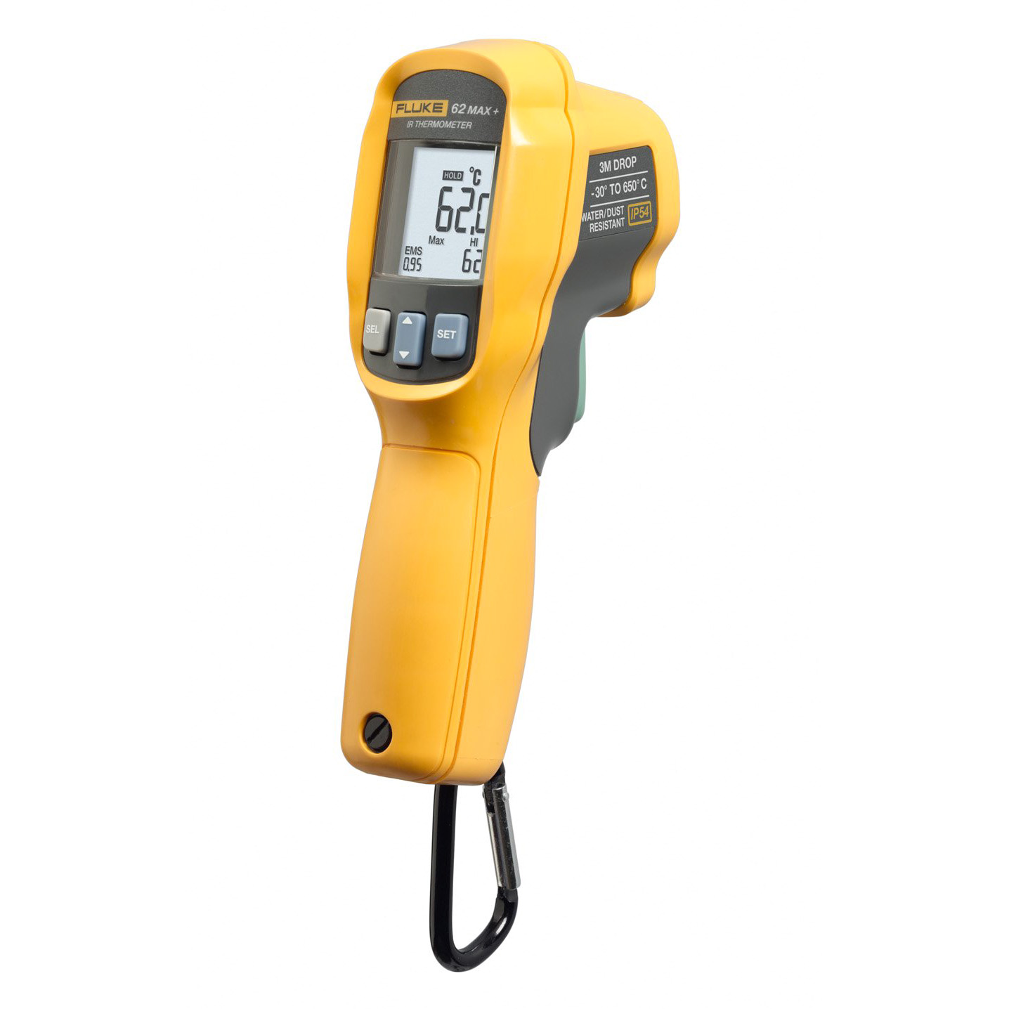 Fluke 62 MAX+ Handheld Infrared Thermometer (Not for human temp.) 30°C to 650°C (-22°F to 1202°F) - Kings Trading