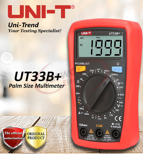 UNI-T UT33B+ Digital Multimeter Current AC DC Voltage Resistance Diode Battery Tester LCD Backlight - Kings Trading. 
