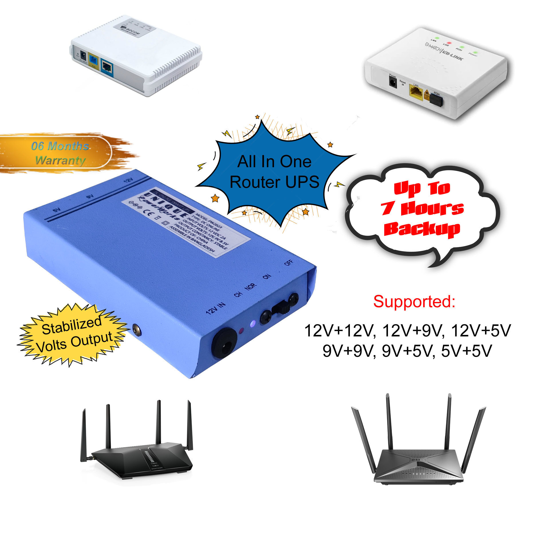 Router UPS For Wifi & Internet System. 