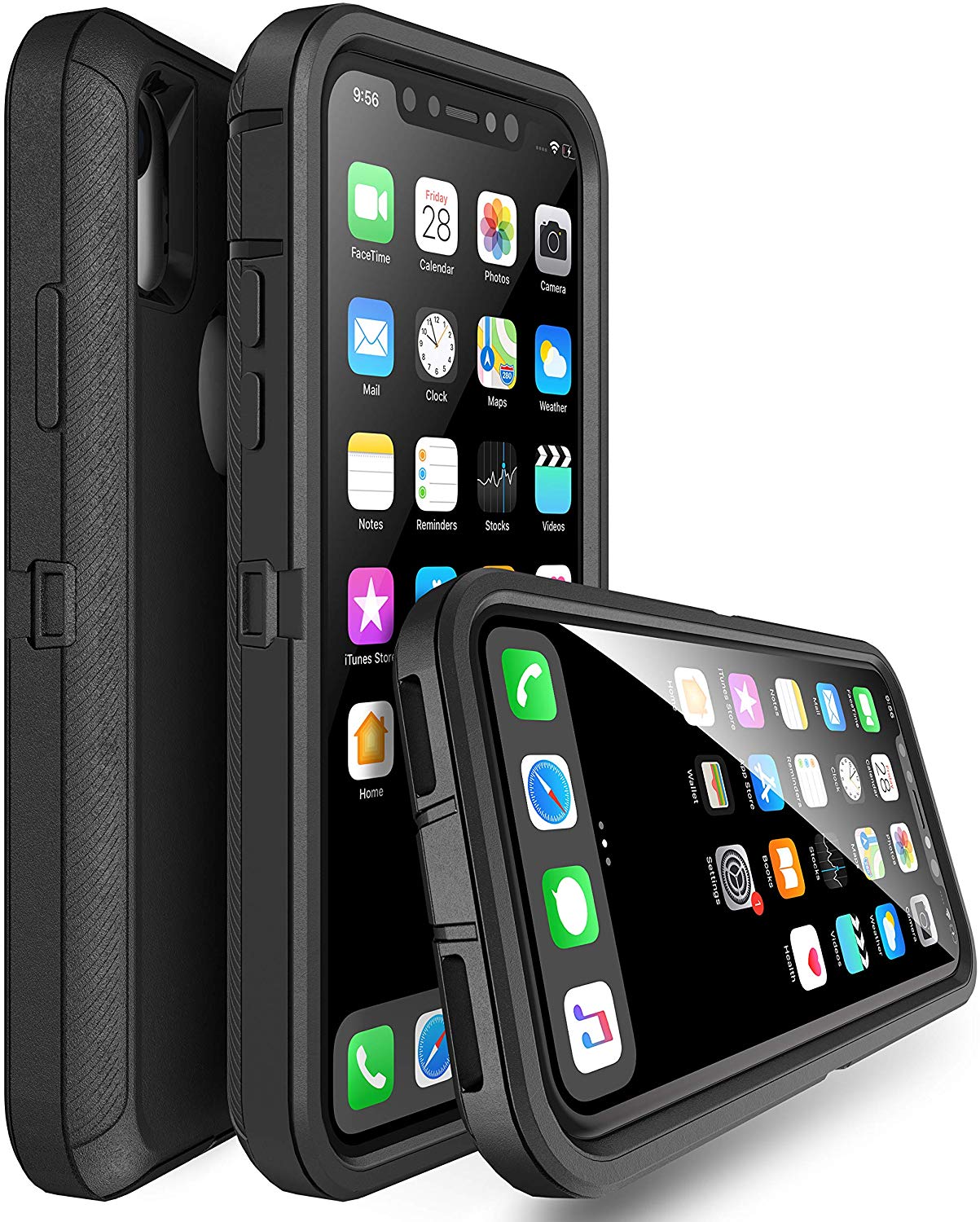 iPhone XR Case, iPhone Xs Max Case, iPhone Xs Case,Heavy Duty Defender Shockproof Hard PC Bumper+Soft TPU Back Cover Full Body Protective Phone Case for iPhone XR/ Xs Max/X/Xs. 