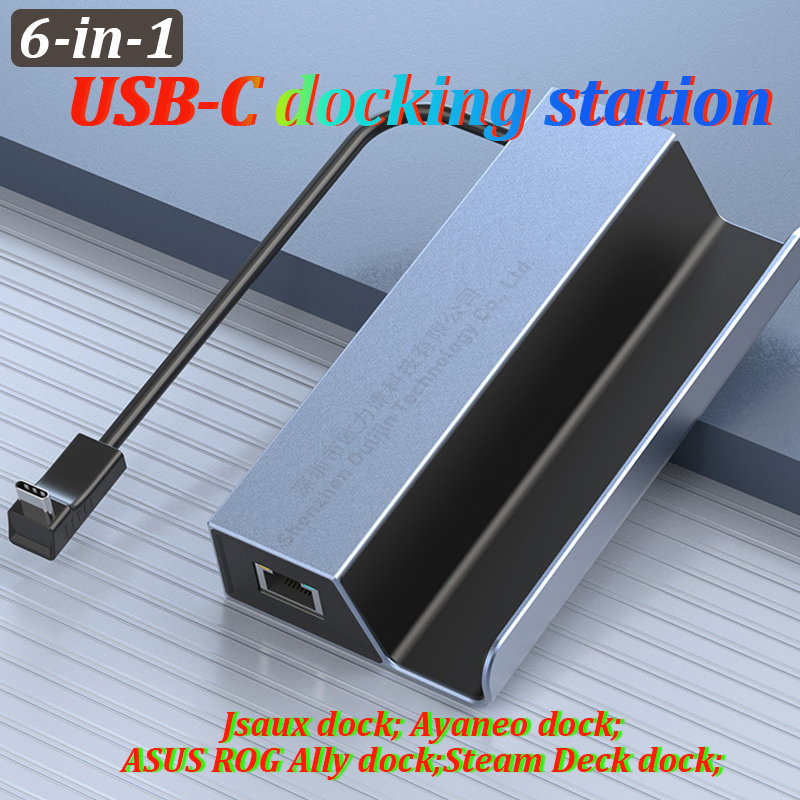 Gigabit Ethernet RJ45 PD Charging USB Type-C HUB Docking Station HDMI For Nintendo Switch jsaux ayaneo ASUS ROG Steam Deck dock. 